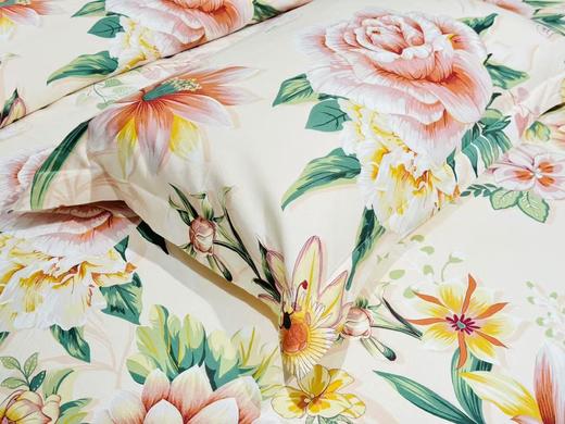 【爆】【6F】富安娜聚温暖床单四件\秋日繁花，米白，牌牌价2380/2580，活动价599/899 商品图1