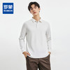 【羊毛蚕丝混纺 磨毛保暖】罗蒙秋冬男装7A抗菌磨毛长袖polo衫男士商务休闲内搭长袖t恤男 商品缩略图0