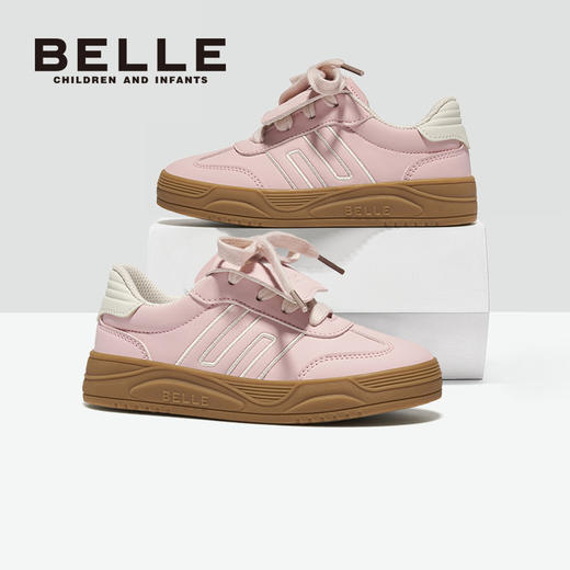 百丽2025童鞋上新💖【BELLE百丽中大童新款板鞋合集】轻盈舒适，步履轻盈，上学/出游的时尚好物🎉稳定后跟系统，360°全方位包裹，蹦蹦跳跳稳定不摔跤 商品图0