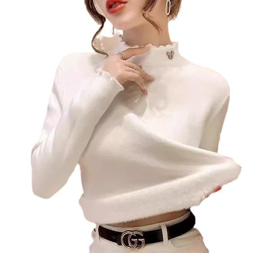 半高领水貂绒加绒毛衣，洋气一体绒保暖打底衫LJX-142 商品图4