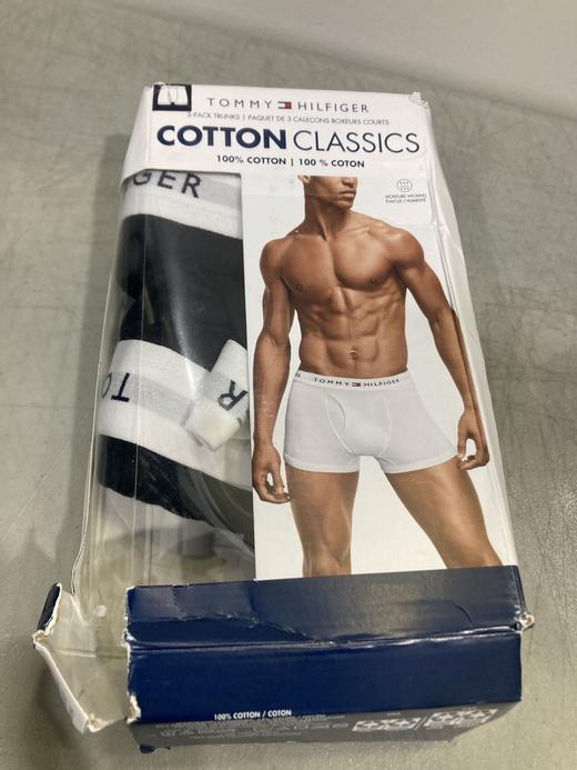 瑕疵TOMMY HILFIGER 男士经典版型纯棉吸湿透气舒适四角内裤 3条装 商品图0