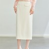 全新升级【铂金会员146/天猫189/差价43】(13243) 洛诗琳气质优雅半身裙2025春季新款高腰通勤开叉显瘦半裙13243 商品缩略图4