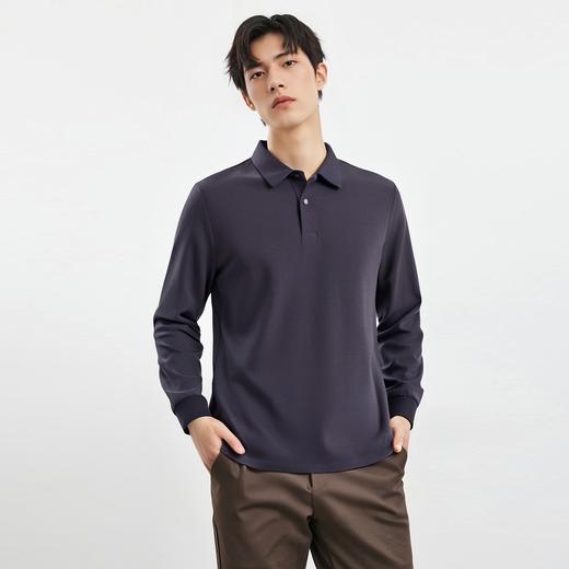 【100%棉 7A抗菌】罗蒙春秋长袖POLO衫男士商务休闲打底纯棉t恤男 商品图2