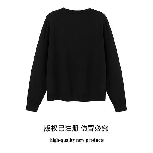 奢姿2025年春季新款大码女装减龄蝴蝶结上衣胖妹妹甜美圆领针织衫9851620958 商品图1