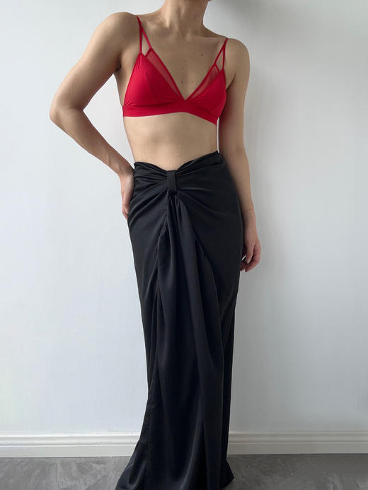 ranyepersonal｜skirt 拼接高开衩黑色半身裙 [ 黑TOUCH24SK06-1 ] 商品图4