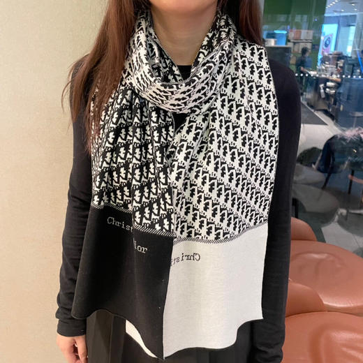 💋2024专柜新款💨迪*顶级针织加羊绒👐围巾 商品图1