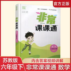 2025春 数学6下 苏教版 非常课课通 六年级下册  含参考答案 课内课外教材全解 课本解读 小学生教辅辅导资料  教学参考