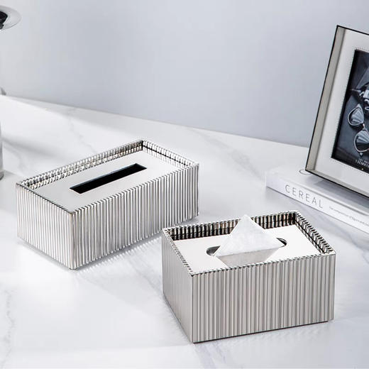 不锈钢纸巾盒客厅高档轻奢创意家用高级感酒店餐厅专用抽纸盒 商品图0