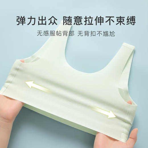 【冰丝无痕】二阶段12-16岁发育期少女内衣裸感透气背心文胸淘气小熊 商品图4