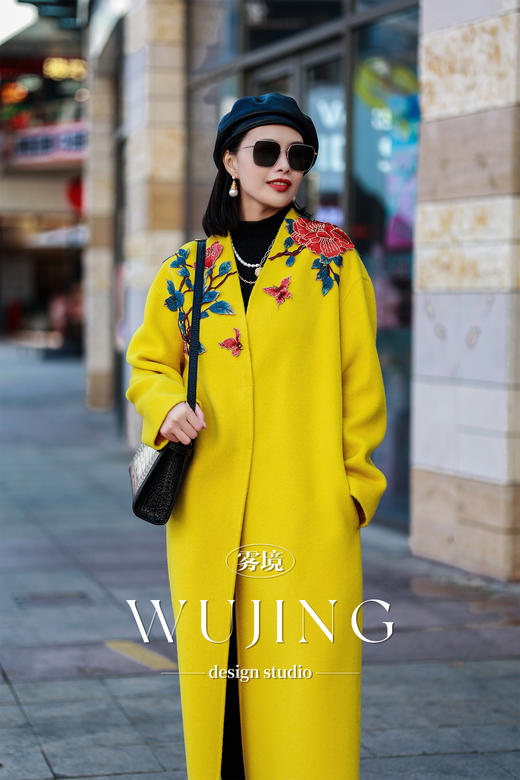 【新年战袍】花开富贵高级定制重手工贵妇级羊绒大衣 4202086 商品图1