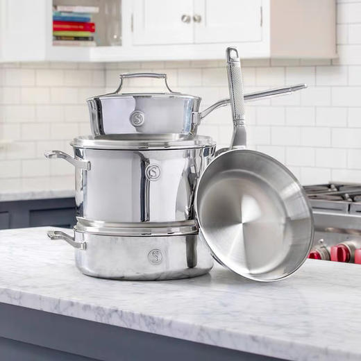 美国SAVEUR不锈钢汤锅煎炒锅单柄煲烹饪厨具家用锅具套装 商品图0