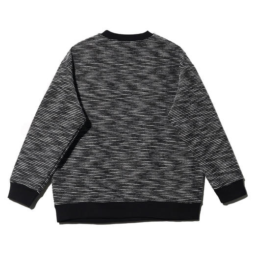 秋冬季新款个性时尚雪花波浪条纹套头圆领卫衣上衣休闲宽松外套 商品图2