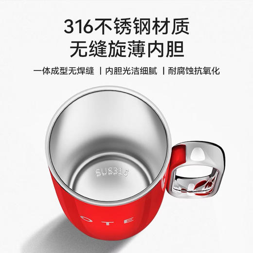 OTE欧堤双层马克杯316不锈钢大容量办公室桌面水杯家用咖啡杯茶杯 商品图1