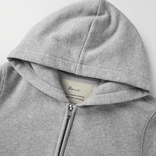 ROMI STUDIO“美式休闲”运动休闲加绒短款连帽卫衣外套RW24AS90932 商品图2