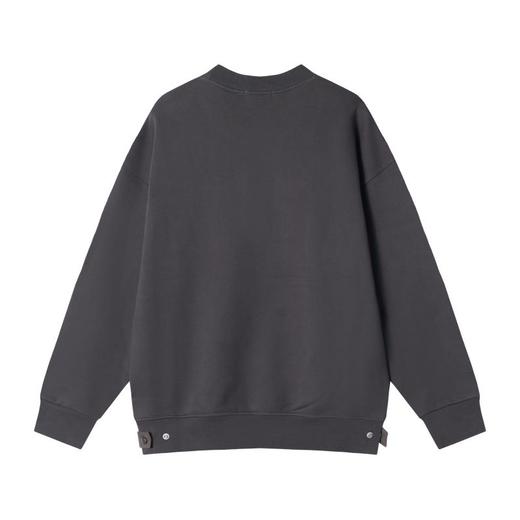 WY559秋冬新款时尚个性纯色拉链拼接圆领套头卫衣休闲百搭上衣潮 商品图5