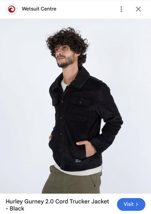 元单Hur1ey Gurney 卡车司机男士灯芯绒薄棉夹克外套 wt803 商品图1