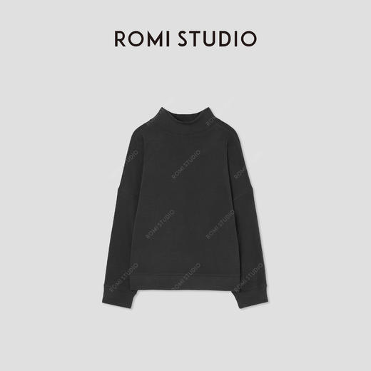 ROMI STUDIO环保优可丝依翡丝混纺加绒弹力立领卫衣 RWCSSG1609 商品图0