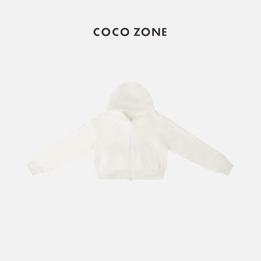 COCO ZONE冬季莱塞儿羊毛连帽绒毛感保暖拉链外套23C50079 商品图1