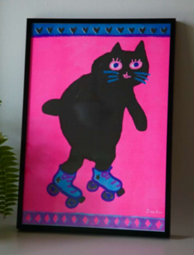 Diandian丨荧光粉黑猫A3