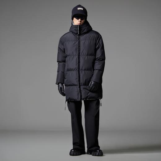 PINLI品立2024冬季新款男士宽松连帽长款棉衣外套上衣GD243305388 商品图4