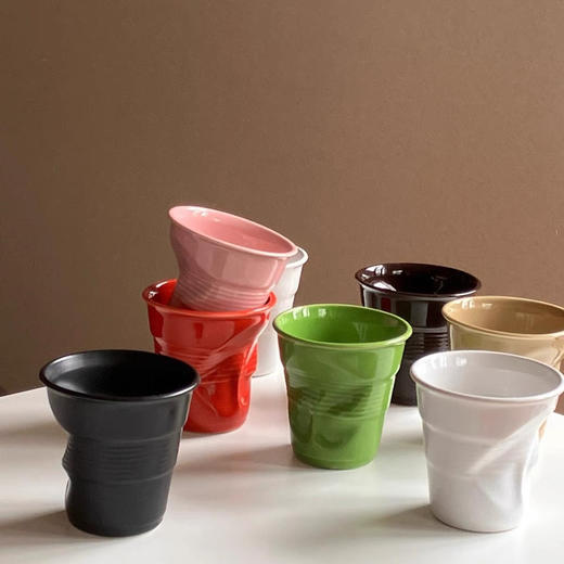 Revol 创意褶皱杯 多彩陶瓷手握浓缩咖啡杯/茶杯 商品图0