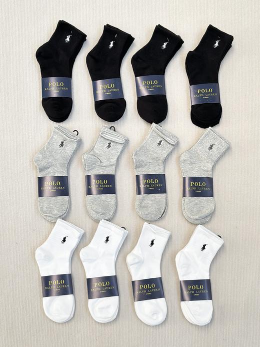 原订单出口  ！一卡三双！ 拉夫劳伦 Polo Ralph男女同款经典刺绣中袜 袜子 商品图0
