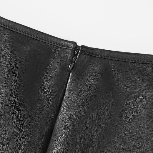 ROMI STUDIO“棕标甄选”英国进口绵羊皮油蜡软糯皮半裙RW24AX80723 商品图4