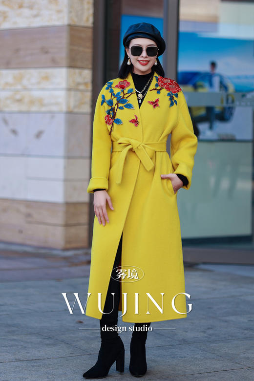 【新年战袍】花开富贵高级定制重手工贵妇级羊绒大衣 4202086 商品图2