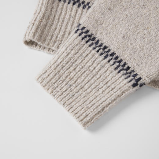 ROMI STUDIO“冬日氛围”绵羊毛羊驼毛费尔岛连帽开衫RW24WSY1112 商品图4