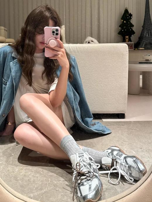 新配色网面情侣款！MIUMIU/NB530联名25ss运动鞋，牛皮搭配网面时髦复古好看到极致（HC） 商品图2