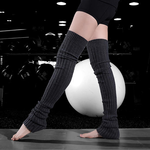 哈瓦塔（过膝）抽条毛线保暖护腿踩脚瑜伽袜套 商品图1