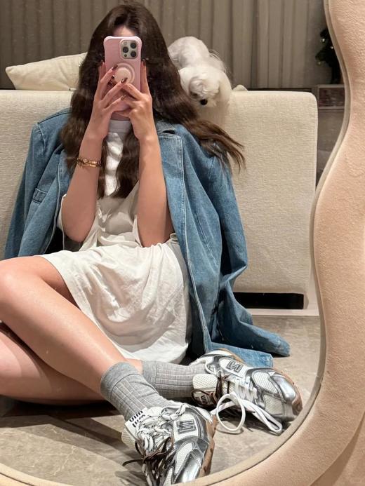 新配色网面情侣款！MIUMIU/NB530联名25ss运动鞋，牛皮搭配网面时髦复古好看到极致（HC） 商品图5