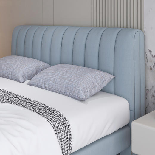 顾家家居整装 意式极简 皮艺床 KZ.B5028B 蓝色曼波 商品图3