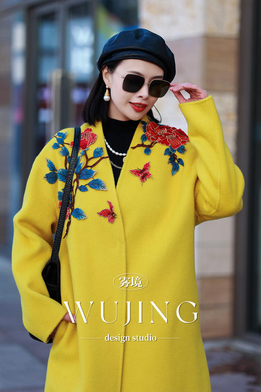 【新年战袍】花开富贵高级定制重手工贵妇级羊绒大衣 4202086 商品图5