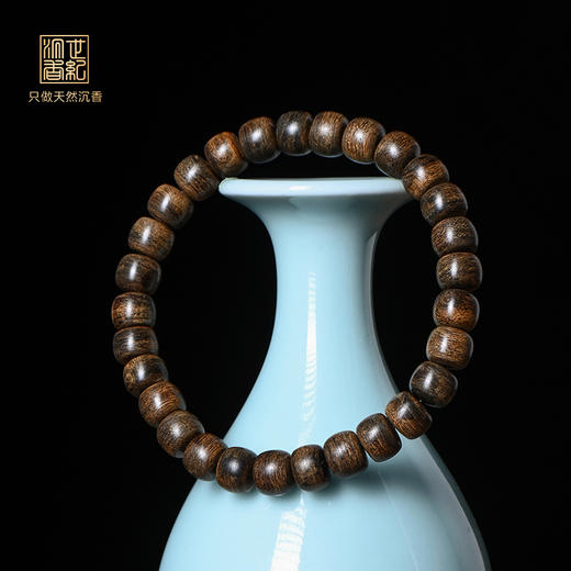 天然文莱沉香桶珠 沉水级 8.3mm*29颗 9.2克 SP10494 商品图0