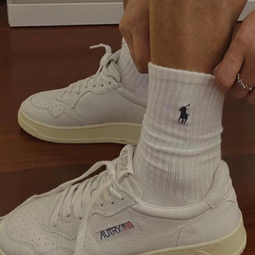 原订单出口  ！一卡三双！ 拉夫劳伦 Polo Ralph男女同款经典刺绣中袜 袜子 商品图2