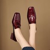 【预售5天】法式气质复古乐福小皮鞋英伦风粗跟低跟一脚蹬舒适深口方扣单鞋女LD&7227 商品缩略图2