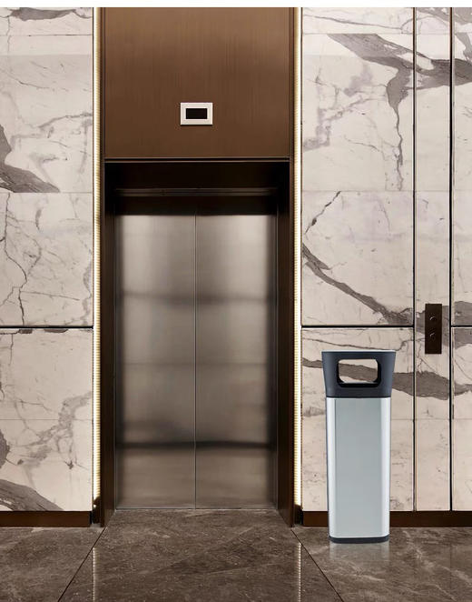 RW 酒店电梯口垃圾桶带烟灰缸立式不锈钢筒商场大堂走廊烟灰缸桶 商品图1