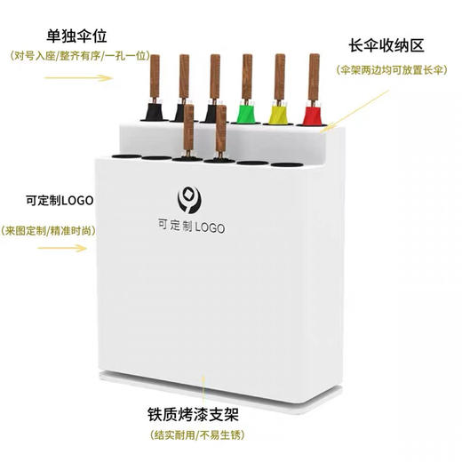 RW商用雨伞架轻奢简约铁艺伞桶收纳层架 商品图1