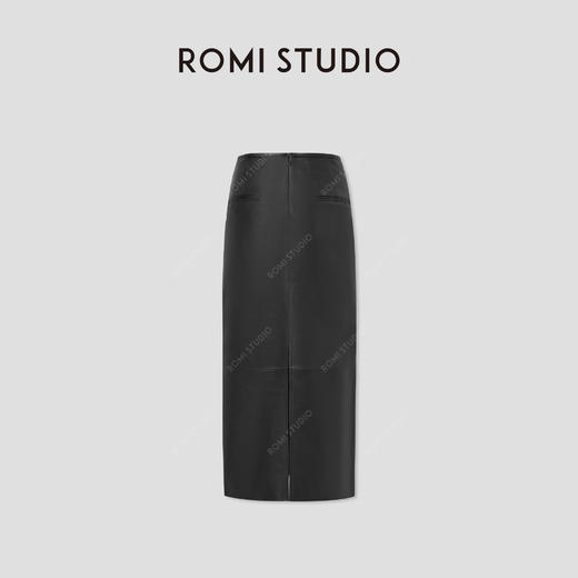 ROMI STUDIO“棕标甄选”英国进口绵羊皮油蜡软糯皮半裙RW24AX80723 商品图1