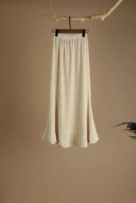 丝绒百褶鱼尾半裙