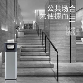 RW 酒店电梯口垃圾桶带烟灰缸立式不锈钢筒商场大堂走廊烟灰缸桶