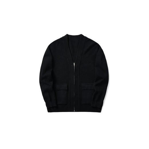 墨麦客 V领羊毛针织夹克 男士秋季新款可机洗厚款长袖外套男20506 商品图4