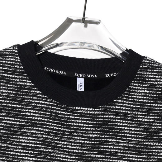 秋冬季新款个性时尚雪花波浪条纹套头圆领卫衣上衣休闲宽松外套 商品图3