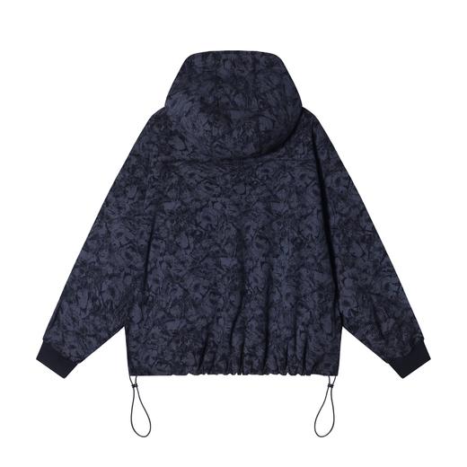 55139秋冬新款复古重工水洗几何图案潮流宽松连帽情侣休闲长袖 商品图4