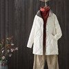跨境秋冬轻薄款羽绒服女中长款白鸭绒时尚洋气复古祥云立领外套潮 商品缩略图1