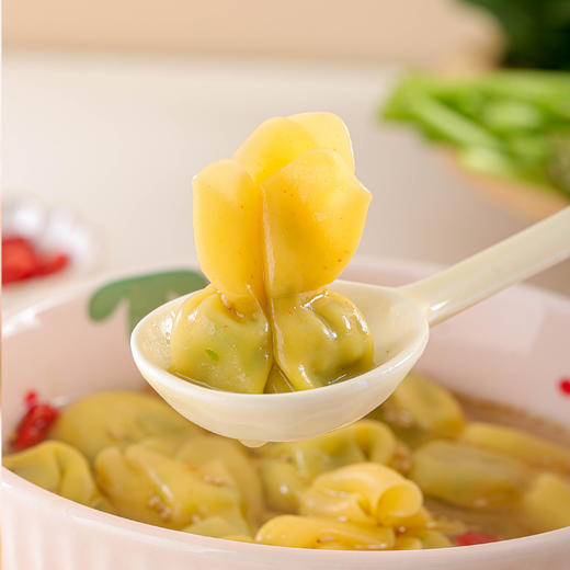 妙维根 荠菜香菇/芹菜香干鲜汤小馄饨 188g*3袋（20个/袋） 商品图4