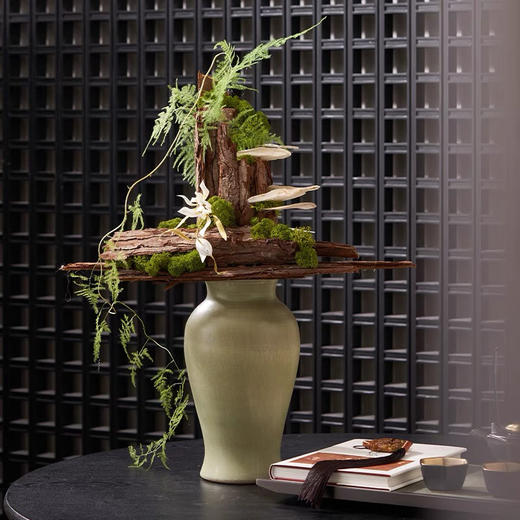 RW东方美学中国风绿色系客厅茶几装饰摆件花高级感收纳托盘布置装饰 商品图1