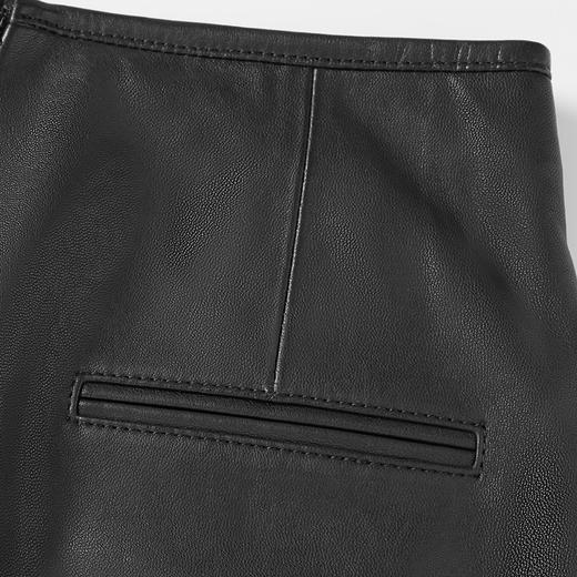 ROMI STUDIO“棕标甄选”英国进口绵羊皮油蜡软糯皮半裙RW24AX80723 商品图3