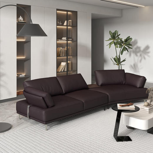 顾家家居整装 意式极简 皮艺固定沙发 KZ.1051路易 商品图3